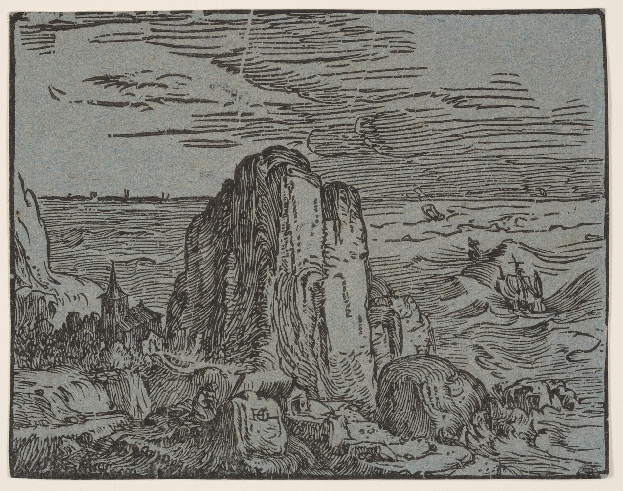 Útes na pobřeží od Hendrick Goltzius