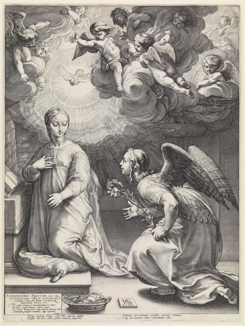 Zvěstování od Hendrick Goltzius