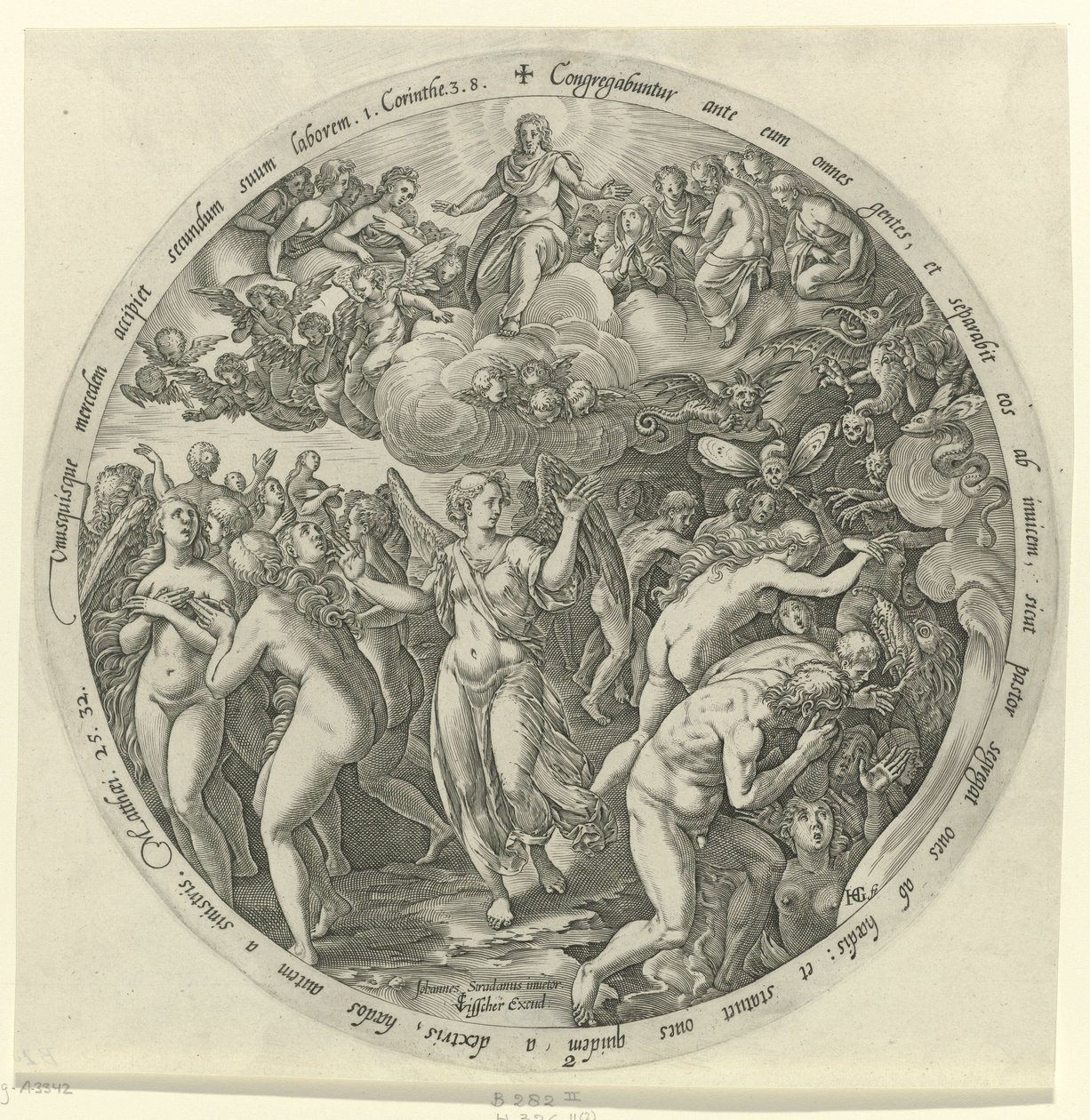 Požehnaní jsou odděleni od prokletých Poslední soud (název série) od Hendrick Goltzius