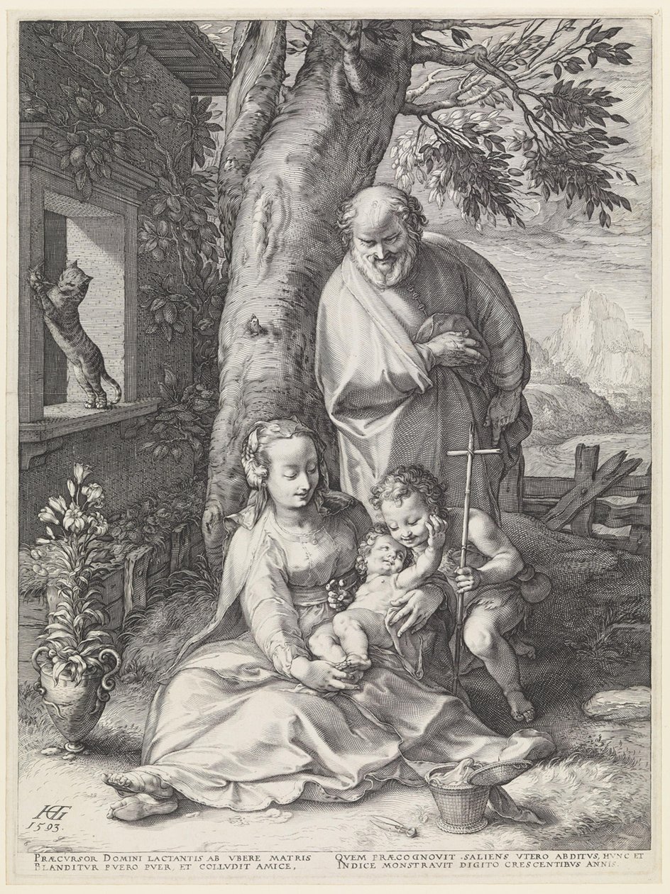 Svatá rodina s Janem Křtitelem od Hendrick Goltzius