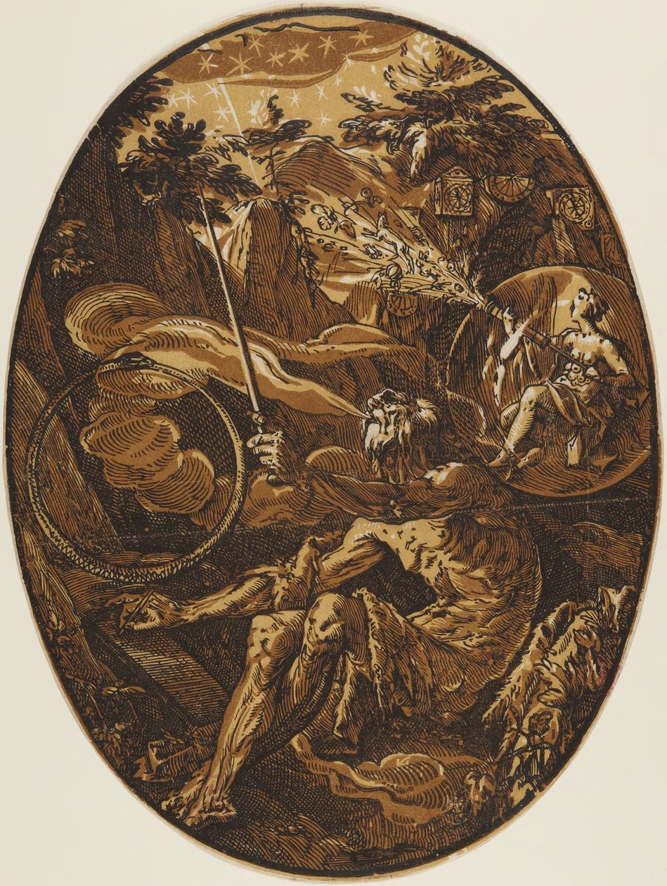 Demogorgon v Jeskyni věčnosti od Hendrick Goltzius