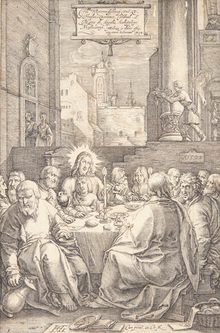 Poslední večeře od Hendrick Goltzius