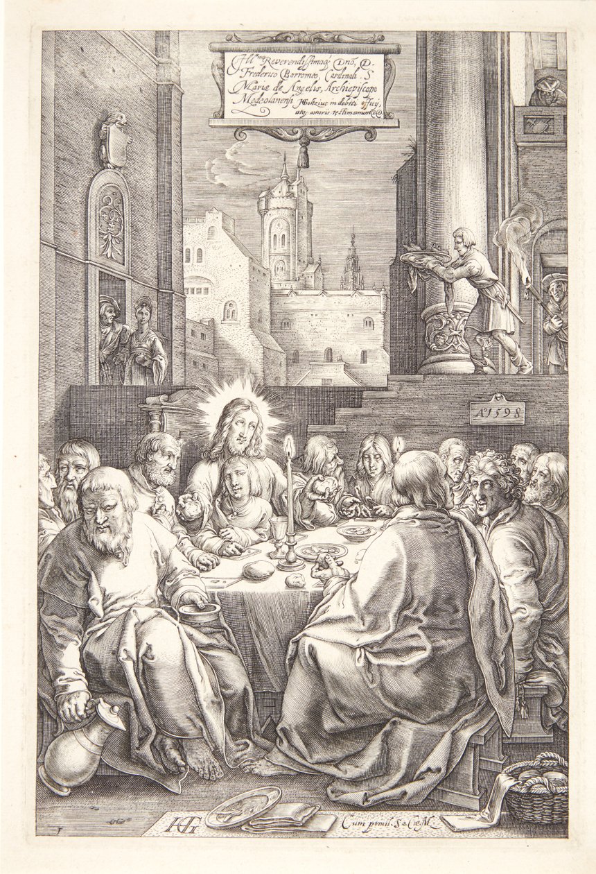 Poslední večeře od Hendrick Goltzius