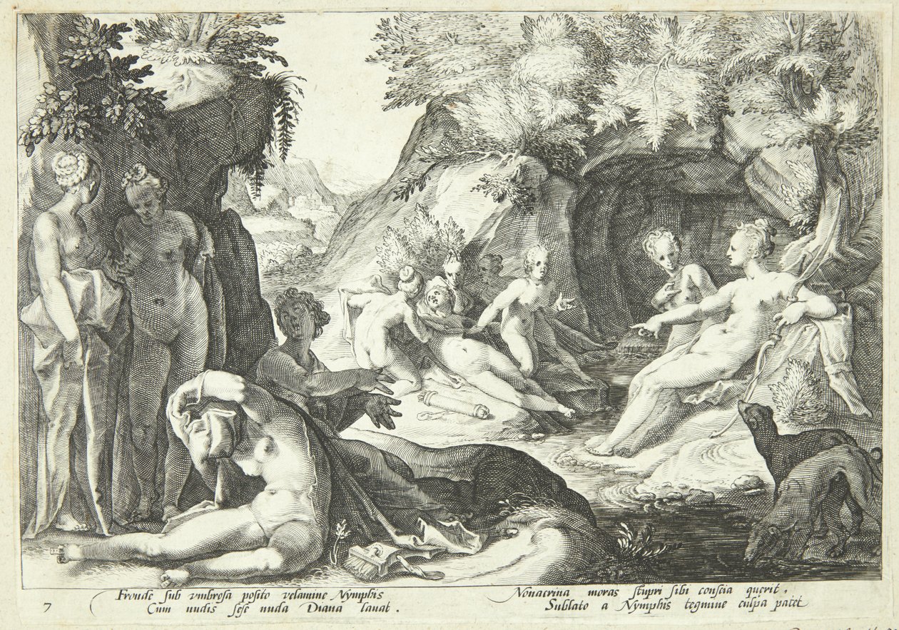 Diana zjistí Kallistovo těhotenství od Hendrick Goltzius