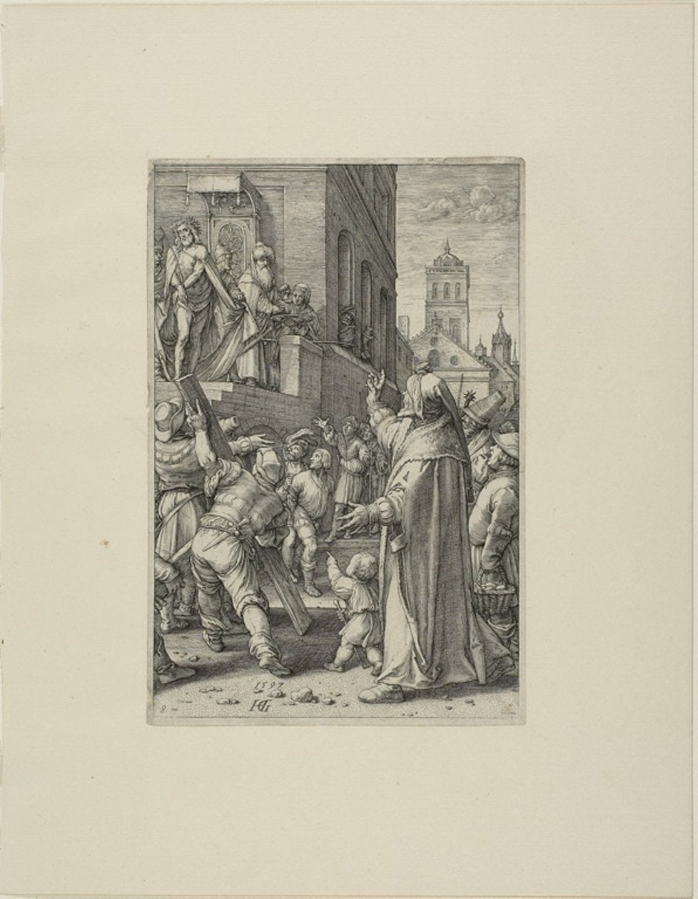 Ecce Homo, deska osmá z Umučení Krista od Hendrick Goltzius