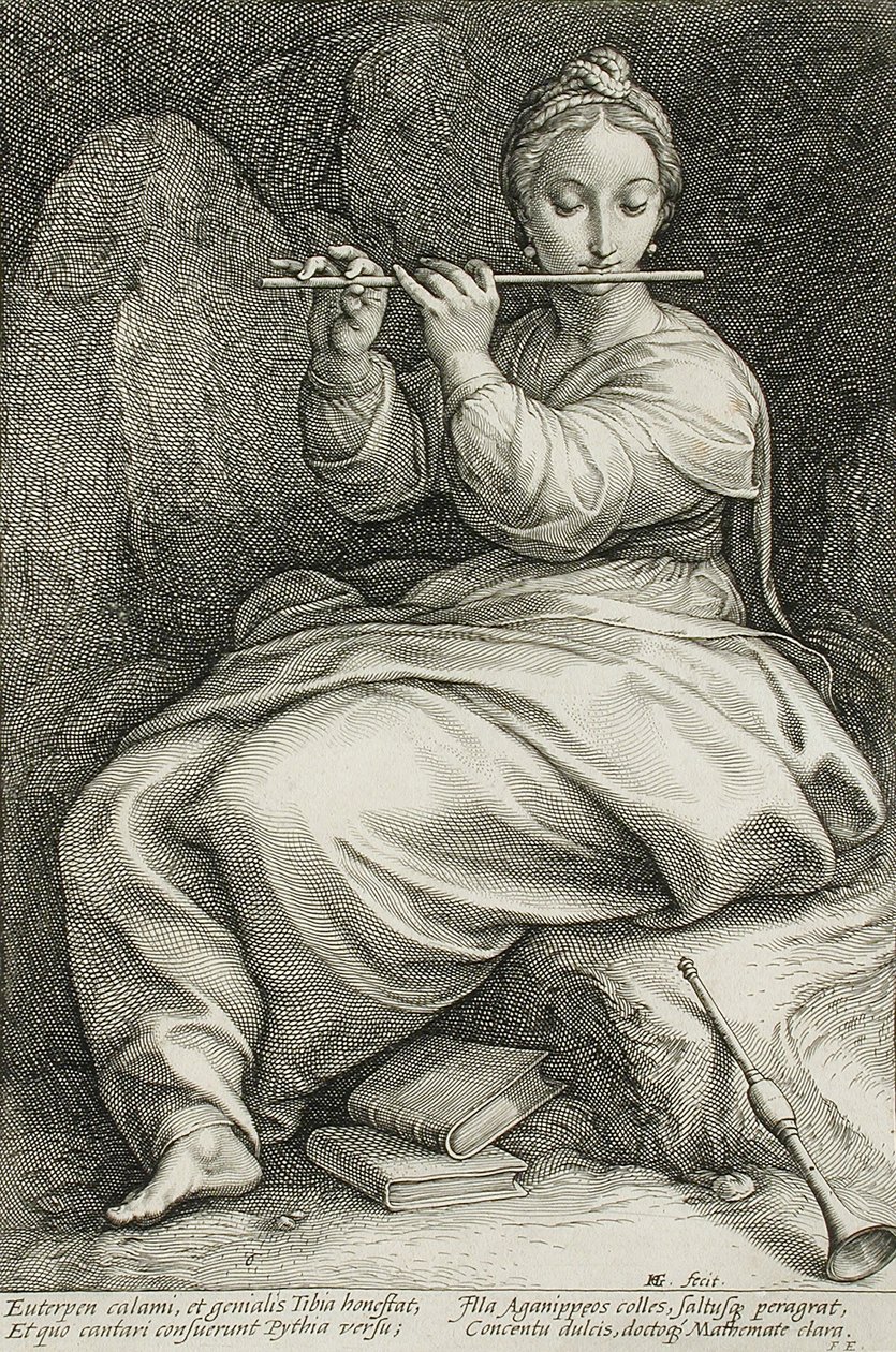 Euterpe od Hendrick Goltzius