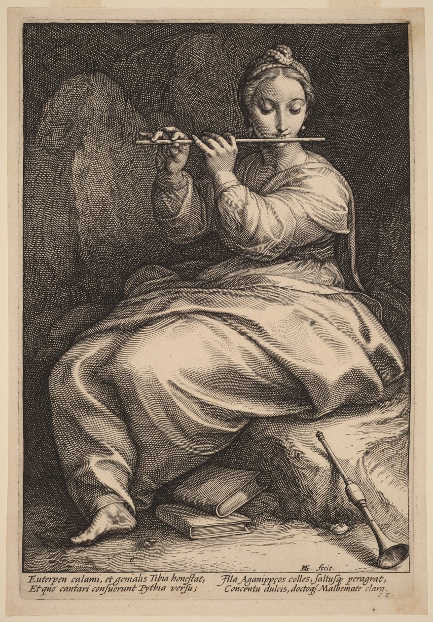 Euterpé od Hendrick Goltzius
