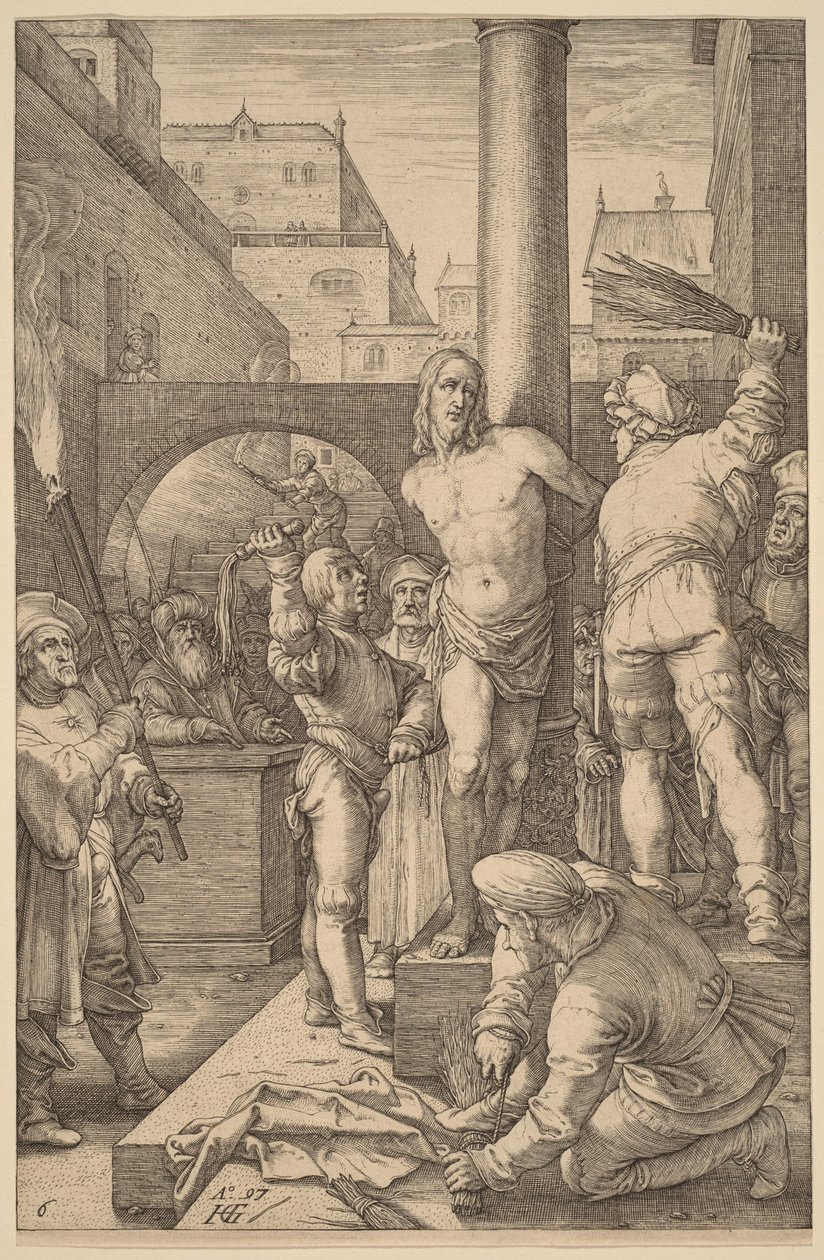 Bičování Krista od Hendrick Goltzius