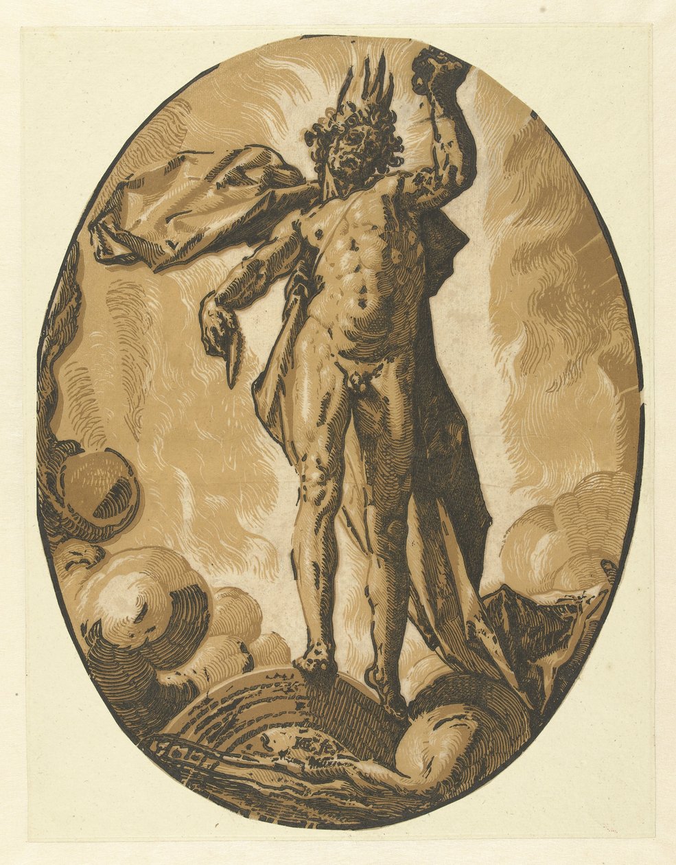 Helios (zemře) Bohové a bohyně (název série) od Hendrick Goltzius