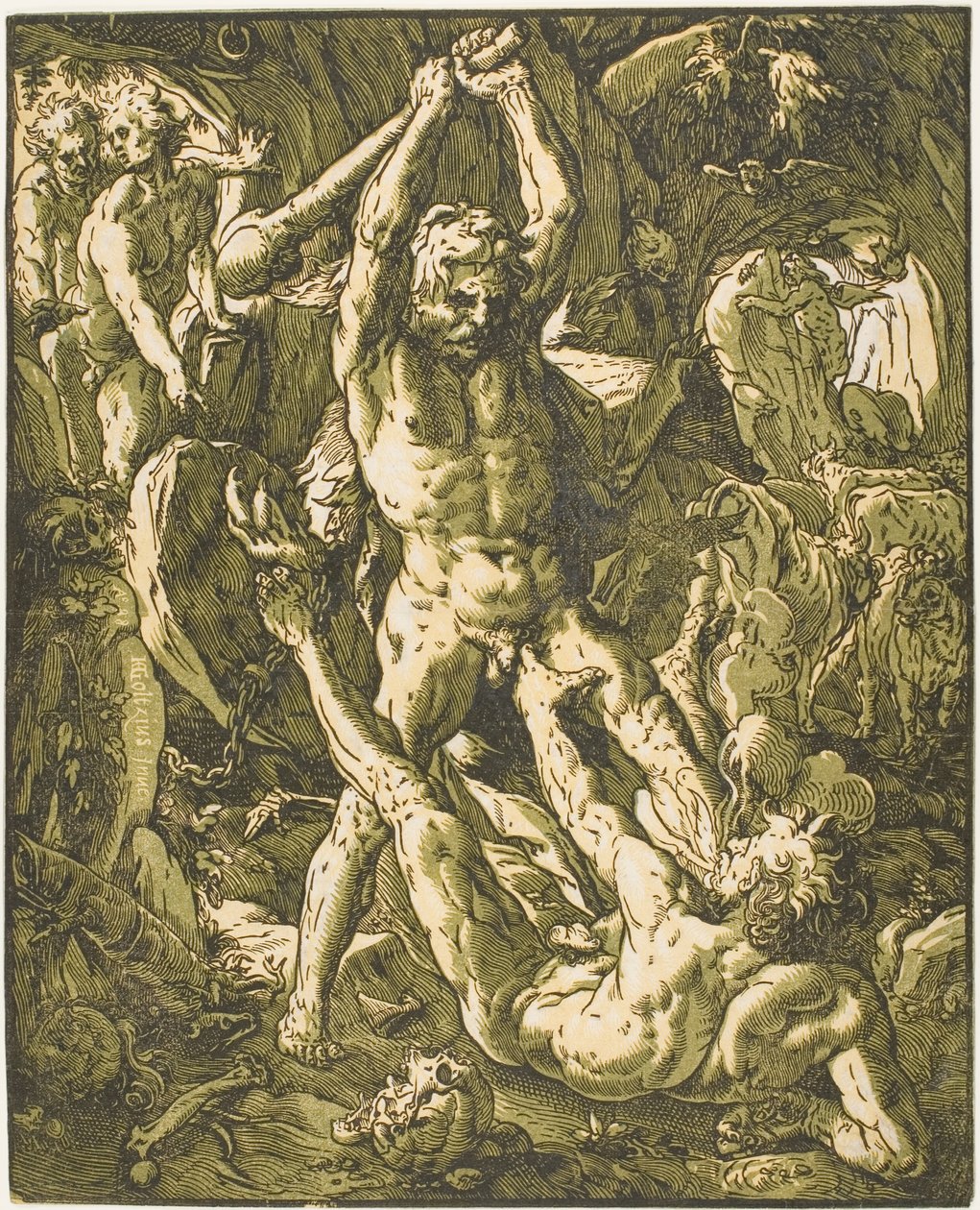 Hercules Killing Cacus od Hendrick Goltzius