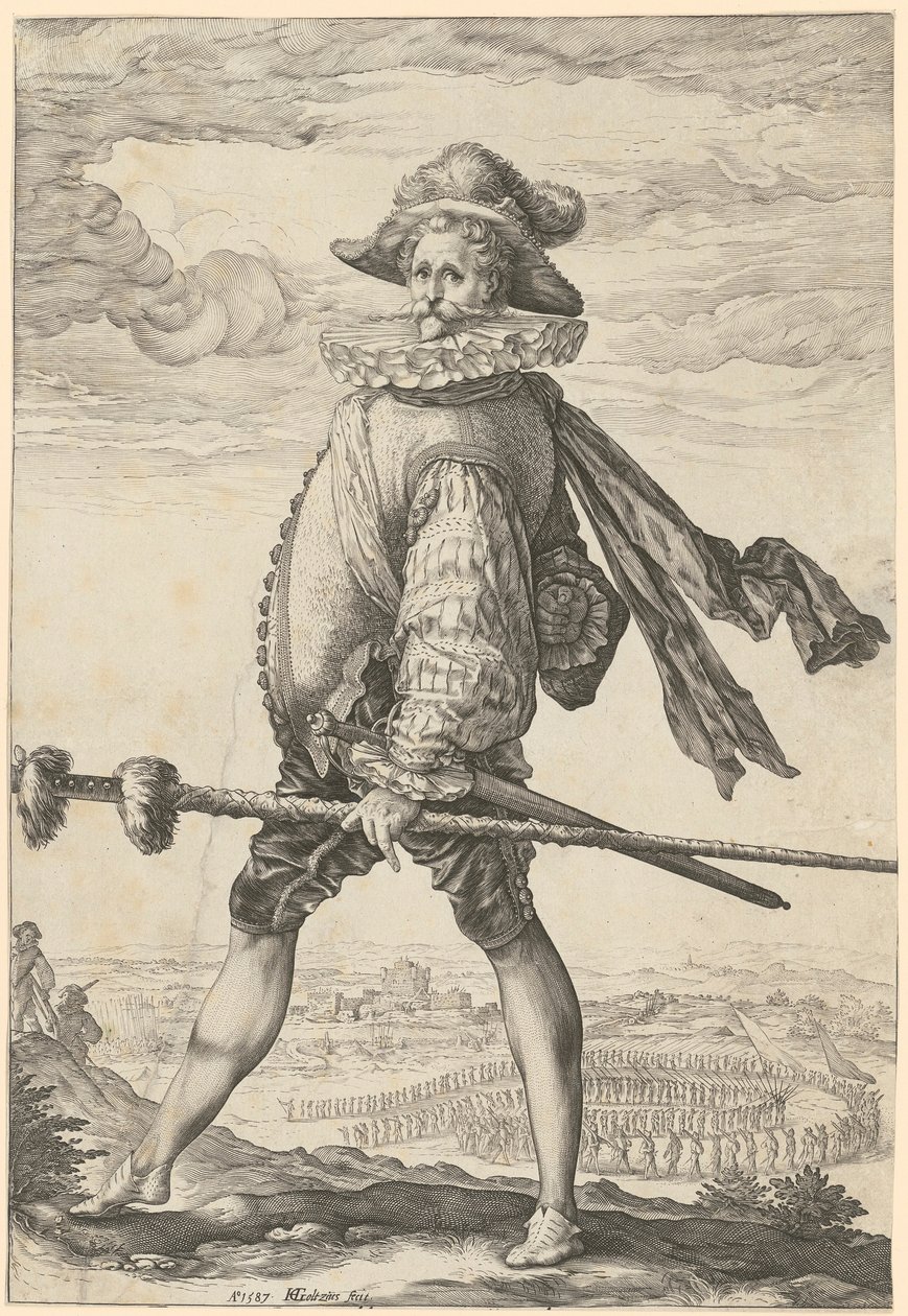 kapitán pěchoty od Hendrick Goltzius