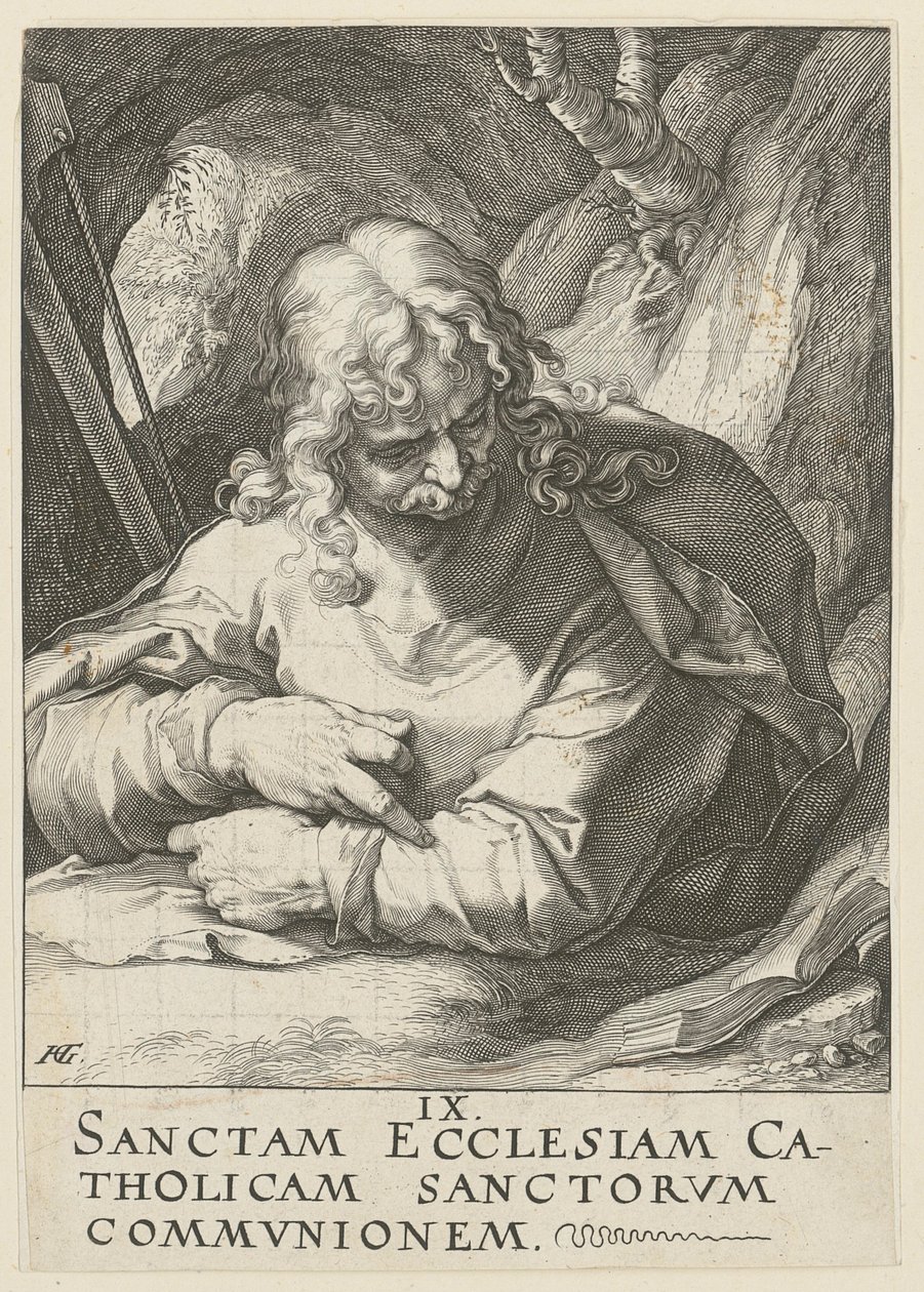 Jakub Mladší, list č. 10 ze série „Kristus, dvanáct apoštolů a Pavel“ od Hendrick Goltzius