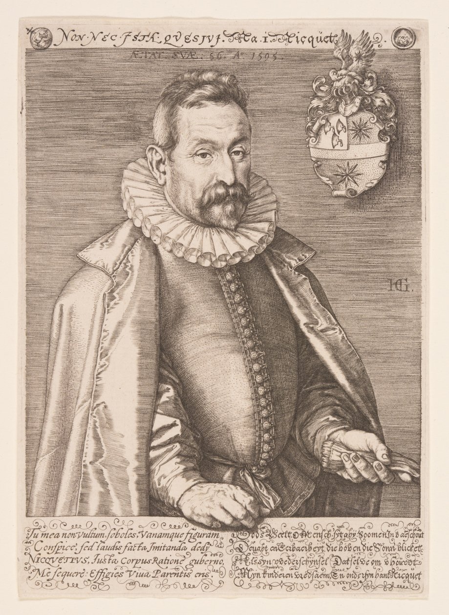 Jan Nicquet, sběratel umění v Amsterdamu od Hendrick Goltzius