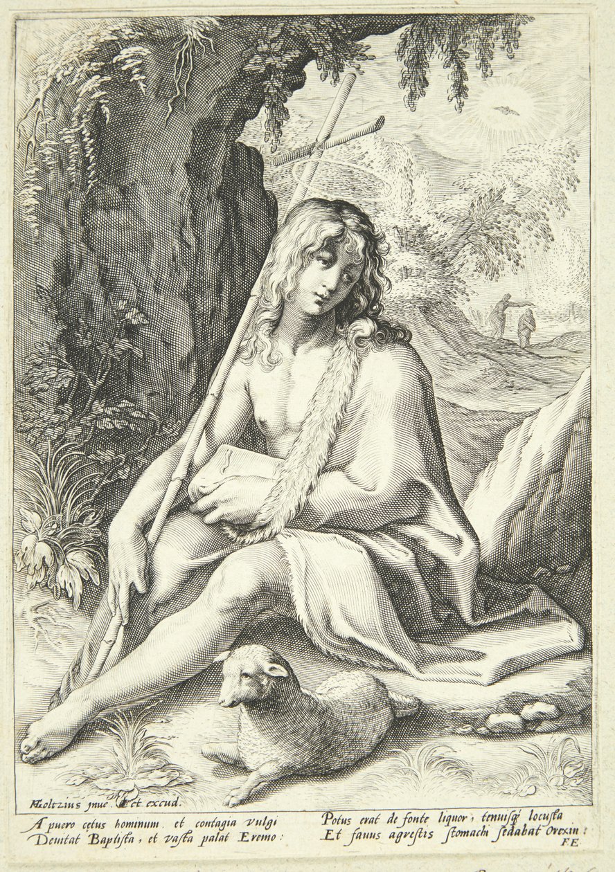 Jana Křtitele na poušti od Hendrick Goltzius
