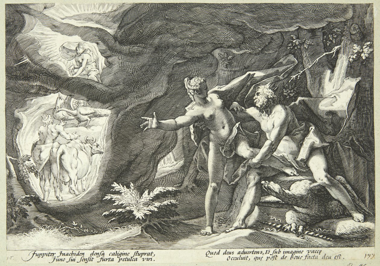 Jupiter a Io od Hendrick Goltzius
