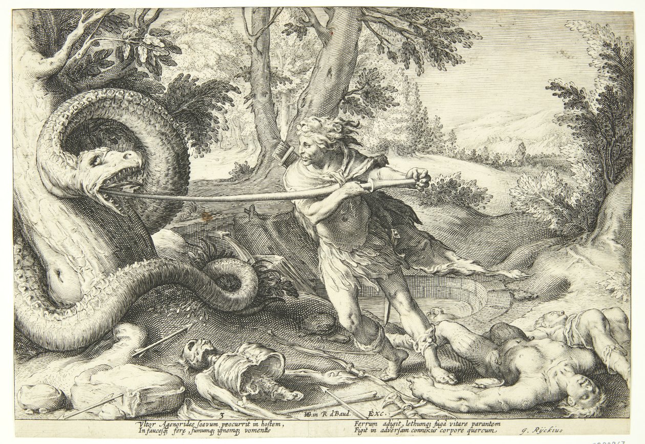 Cadmus zabije draka od Hendrick Goltzius