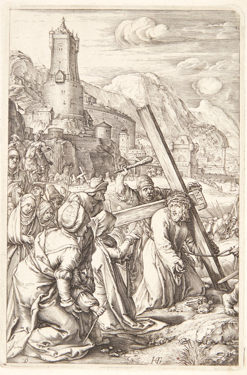 Nesení kříže od Hendrick Goltzius