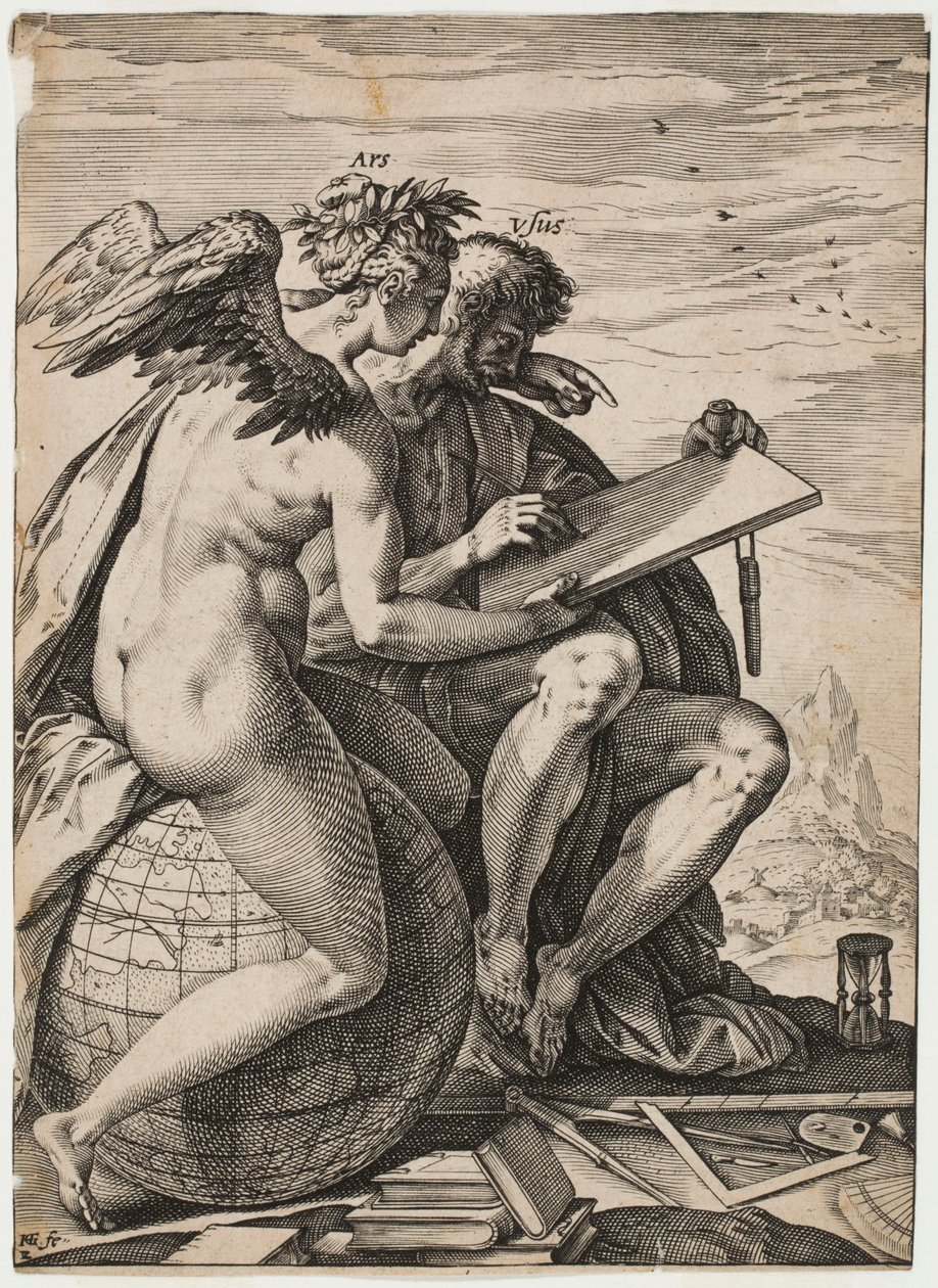 Umění a praxe (Ars, Usus) od Hendrick Goltzius