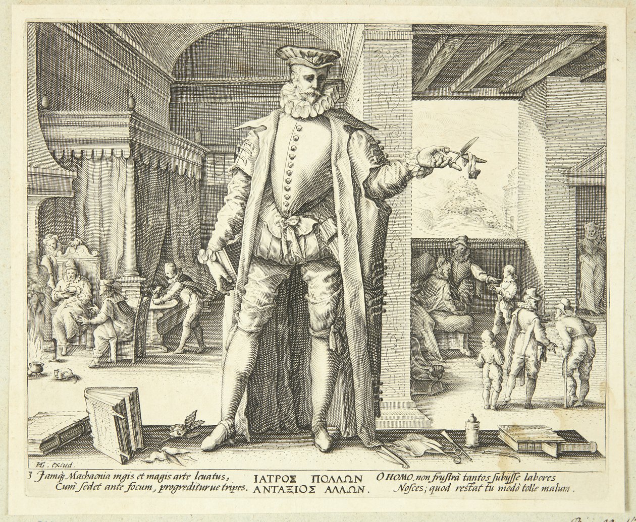 Lékař jako člověk od Hendrick Goltzius