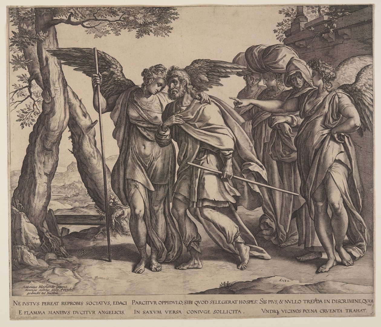 Lot a jeho dcery od Hendrick Goltzius