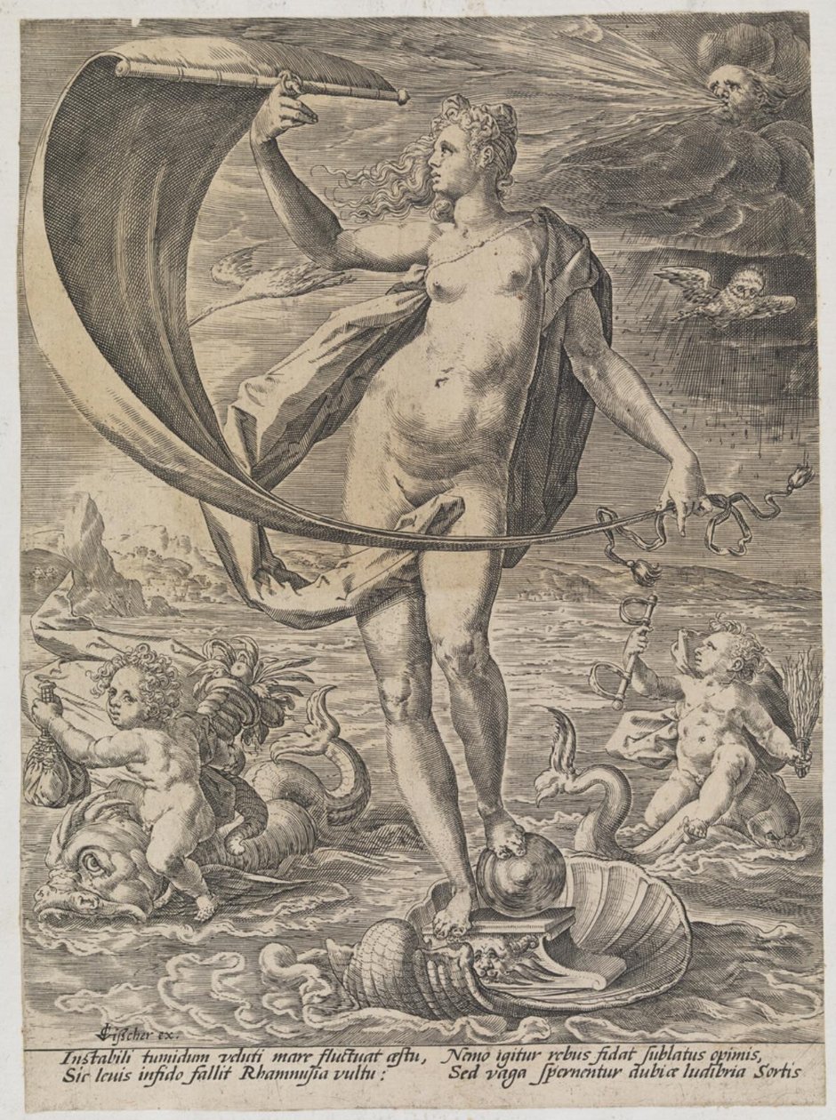 Štěstí (Instabili tumidum veluti ...) od Hendrick Goltzius