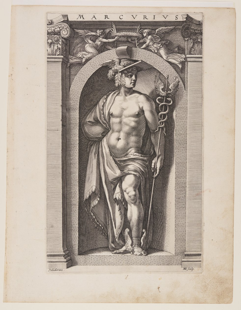 Mercurius, z knihy Osm pohanských bohů od Hendrick Goltzius