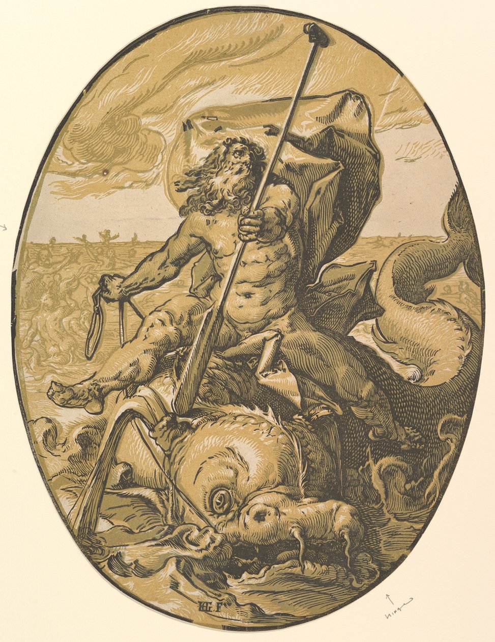 Ókeanos od Hendrick Goltzius
