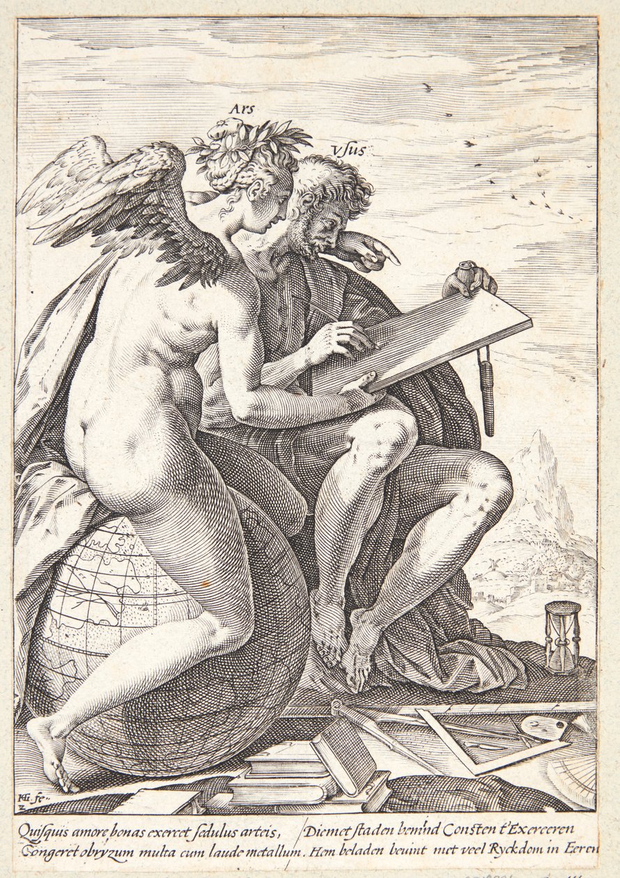 Cvičení a umění od Hendrick Goltzius