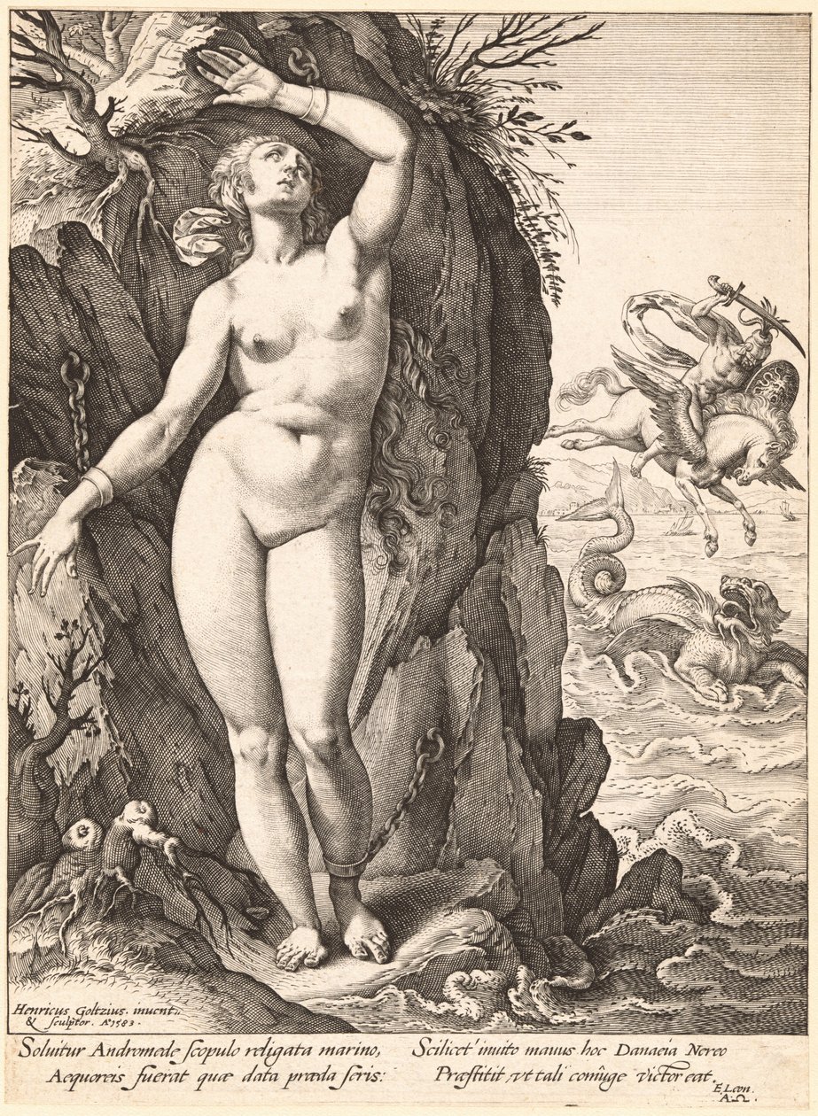 Perseus osvobozuje Andromedu od Hendrick Goltzius