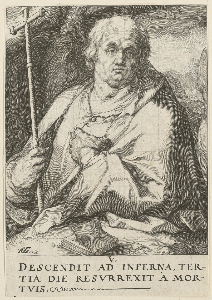 Filip, list č. 5 ze série „Kristus, dvanáct apoštolů a Pavel“ od Hendrick Goltzius