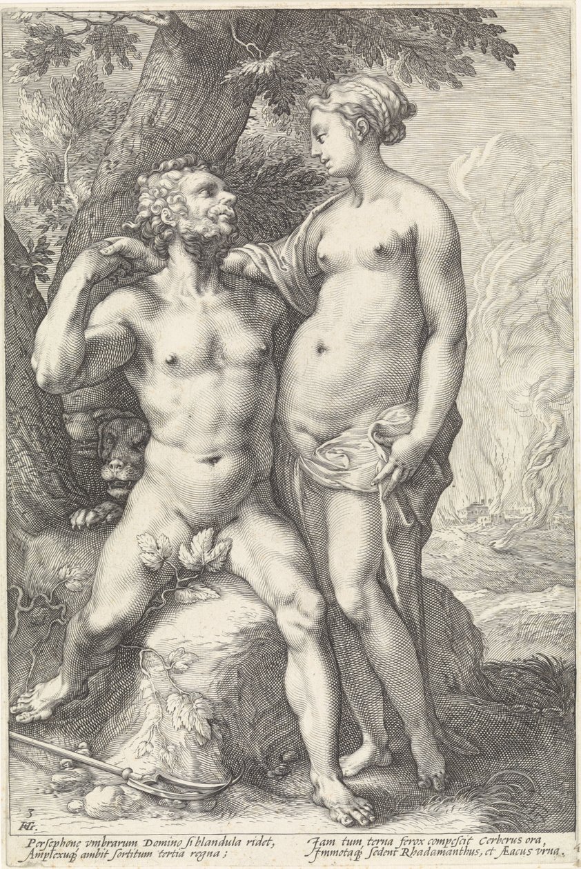 Pluto a Proserpina Godenparen (název série) od Hendrick Goltzius