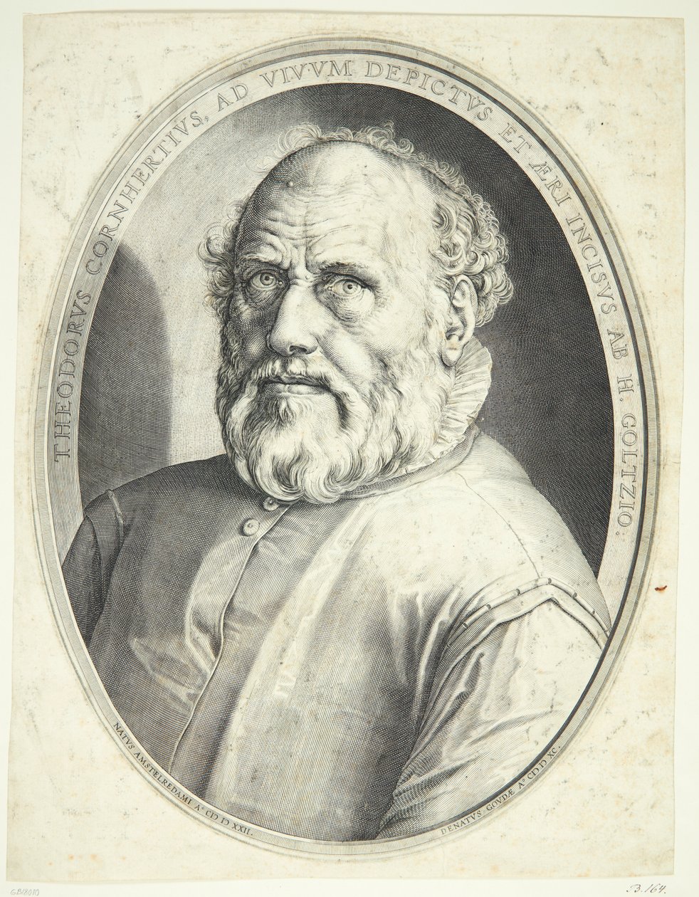 Portrét Dircka Volkertsze Coornherta od Hendrick Goltzius