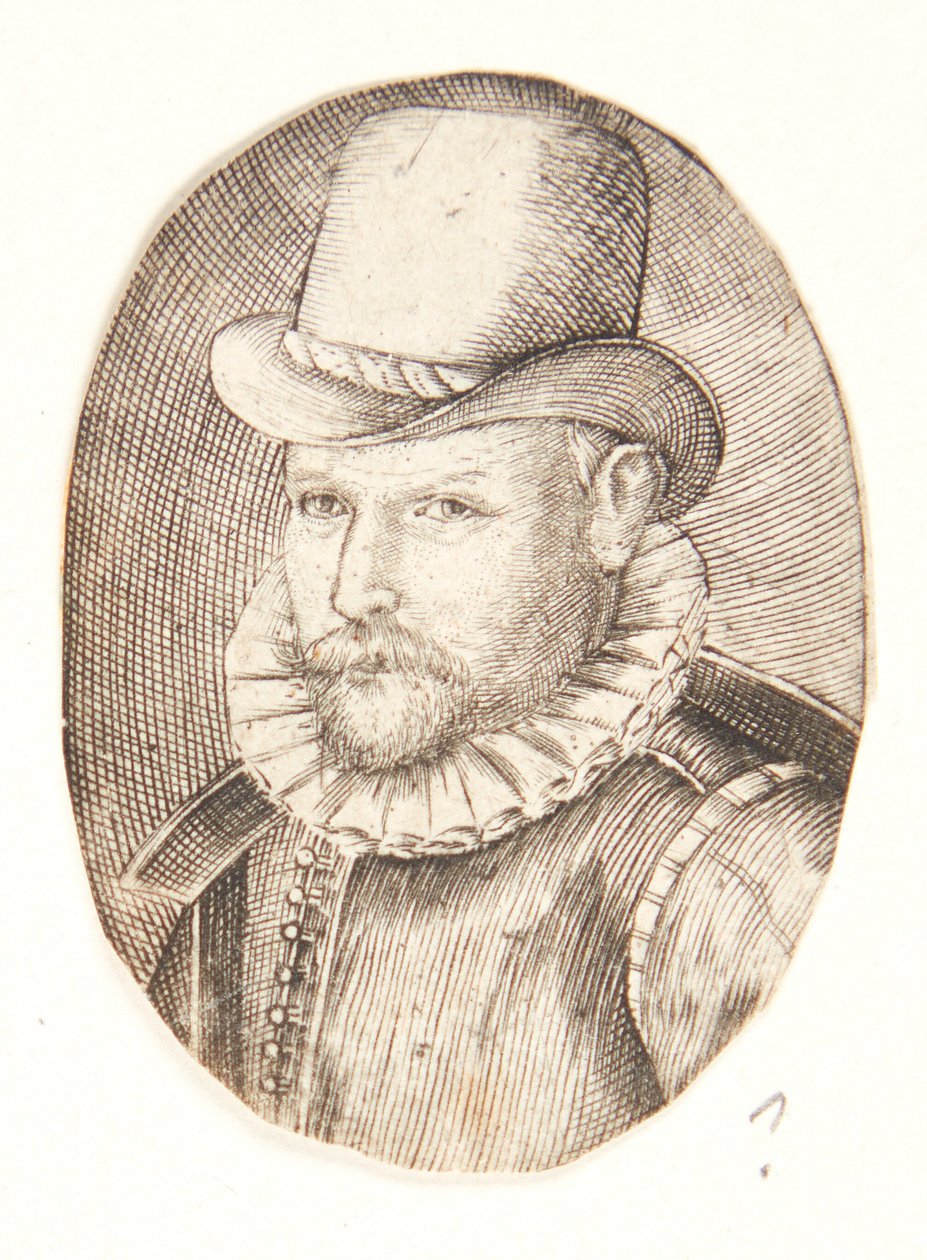 Portrét muže s kloboukem, obráceného doleva od Hendrick Goltzius