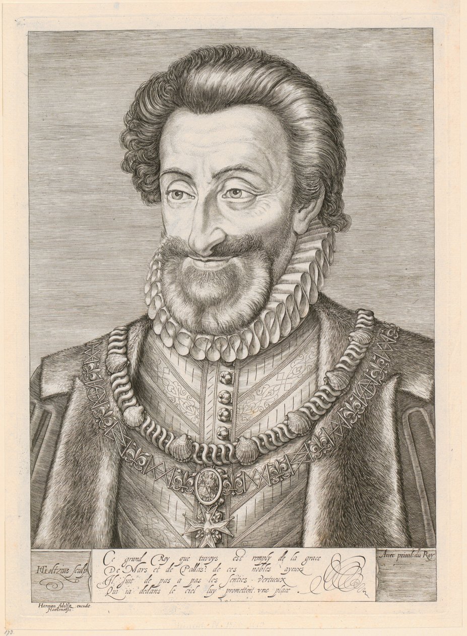 Portrét Jindřicha IV., krále Francie od Hendrick Goltzius