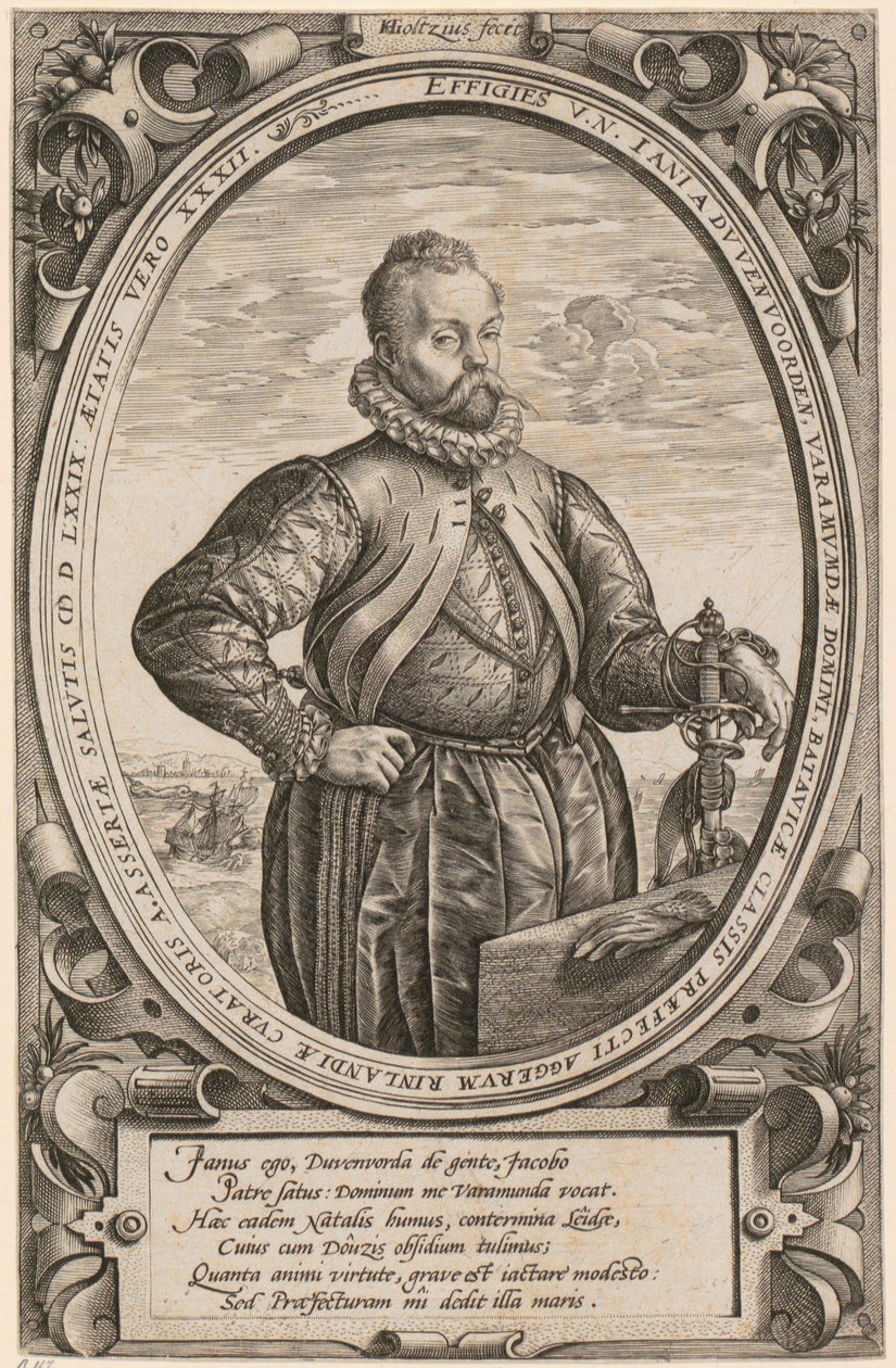 Portrét Jana [Johanna] van Duvenvoordeho od Hendrick Goltzius