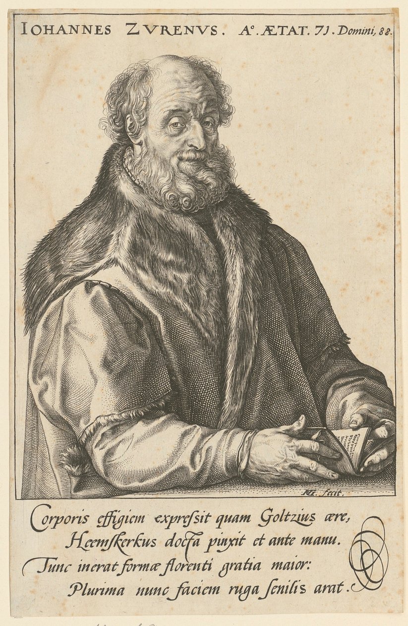 Portrét Jana van Zurena [Suren; Surenus] od Hendrick Goltzius
