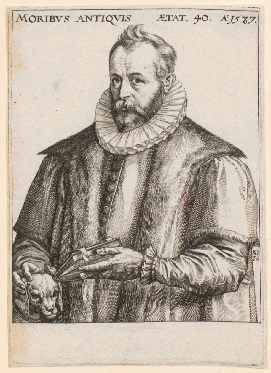 Portrét Justa Lipsia od Hendrick Goltzius