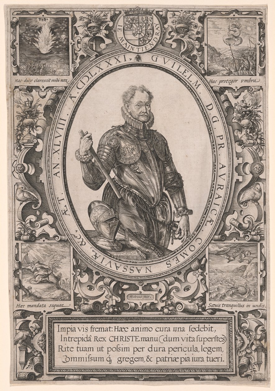 Portrét Viléma Oranžského od Hendrick Goltzius