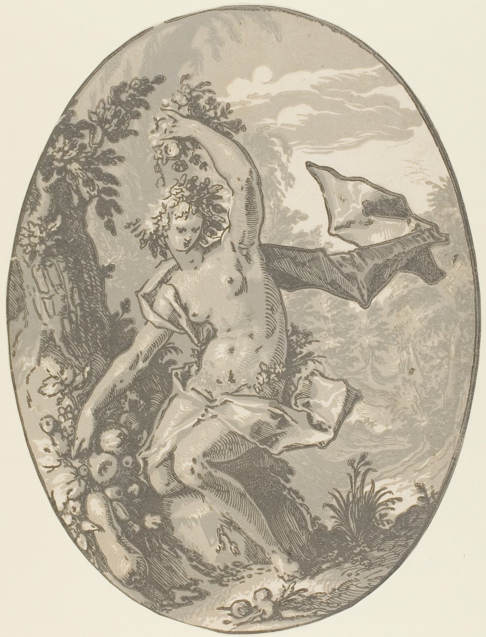 Proserpina, deska 5 z Demogorgonu a božstev od Hendrick Goltzius