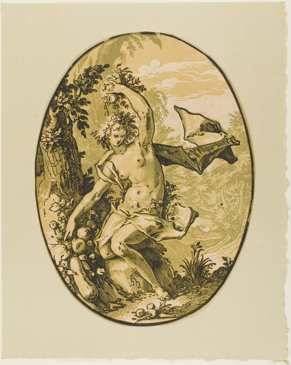 Proserpina, deska pět od Demogorgona a Božstev od Hendrick Goltzius