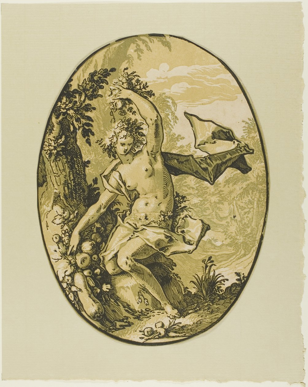 Proserpina, deska pět od Demogorgona a Božstev od Hendrick Goltzius