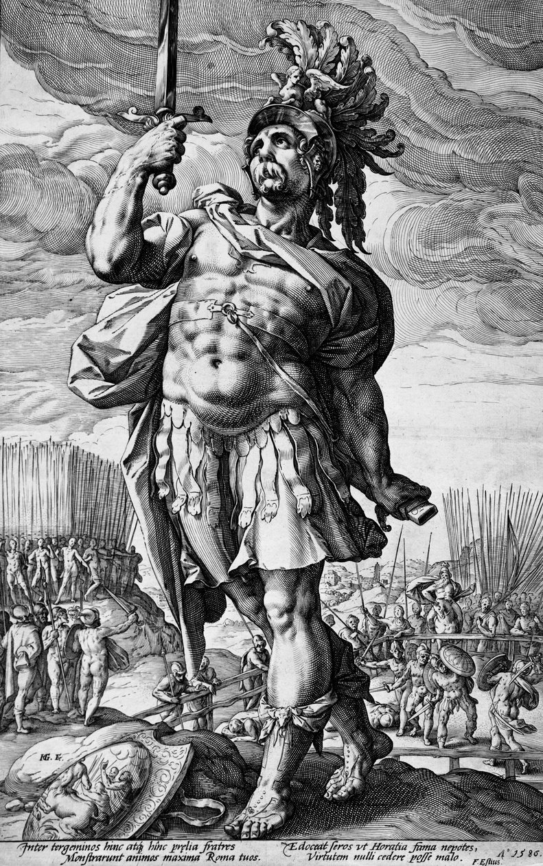 Horace k veřejnosti od Hendrick Goltzius