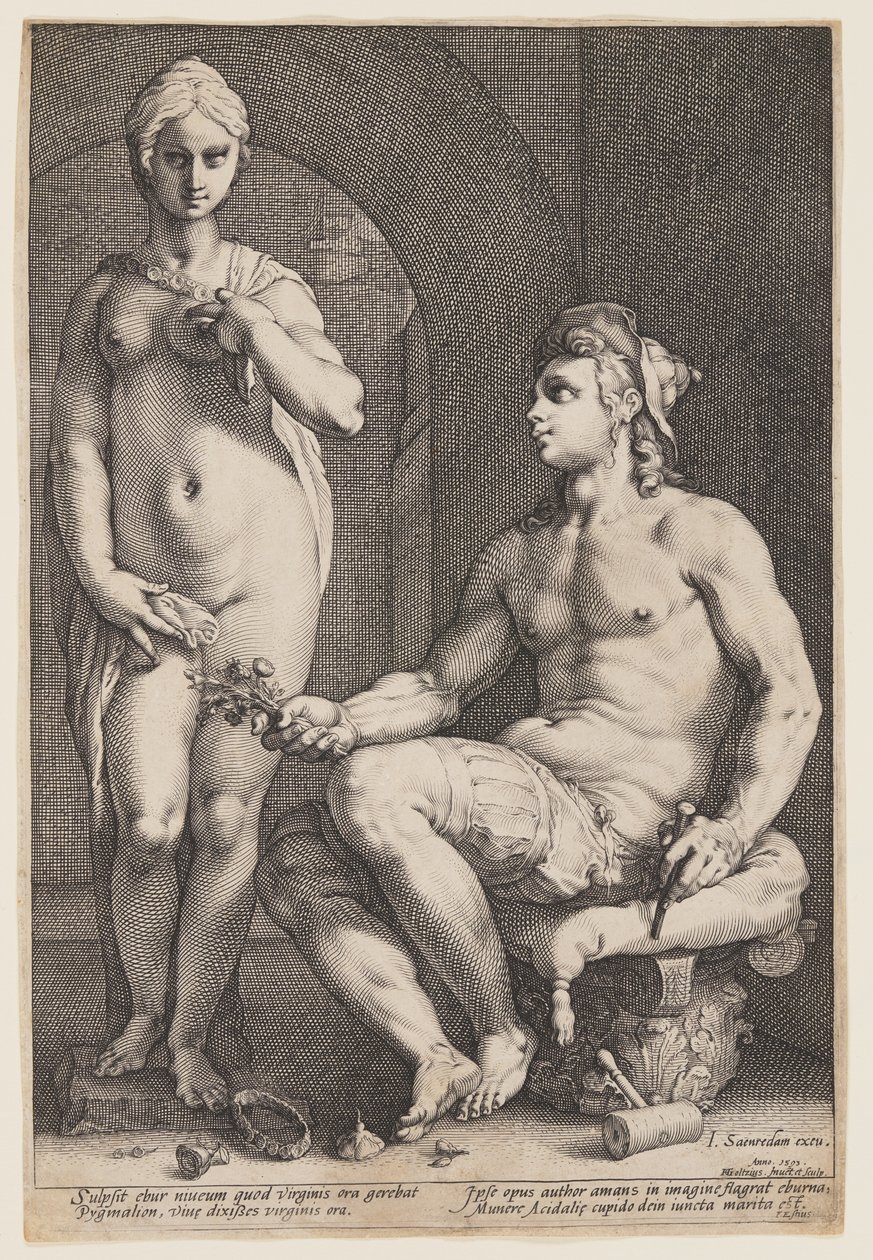 Pygmalion a Galatea od Hendrick Goltzius