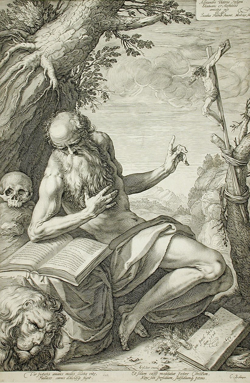 Svatý Jeroným od Hendrick Goltzius