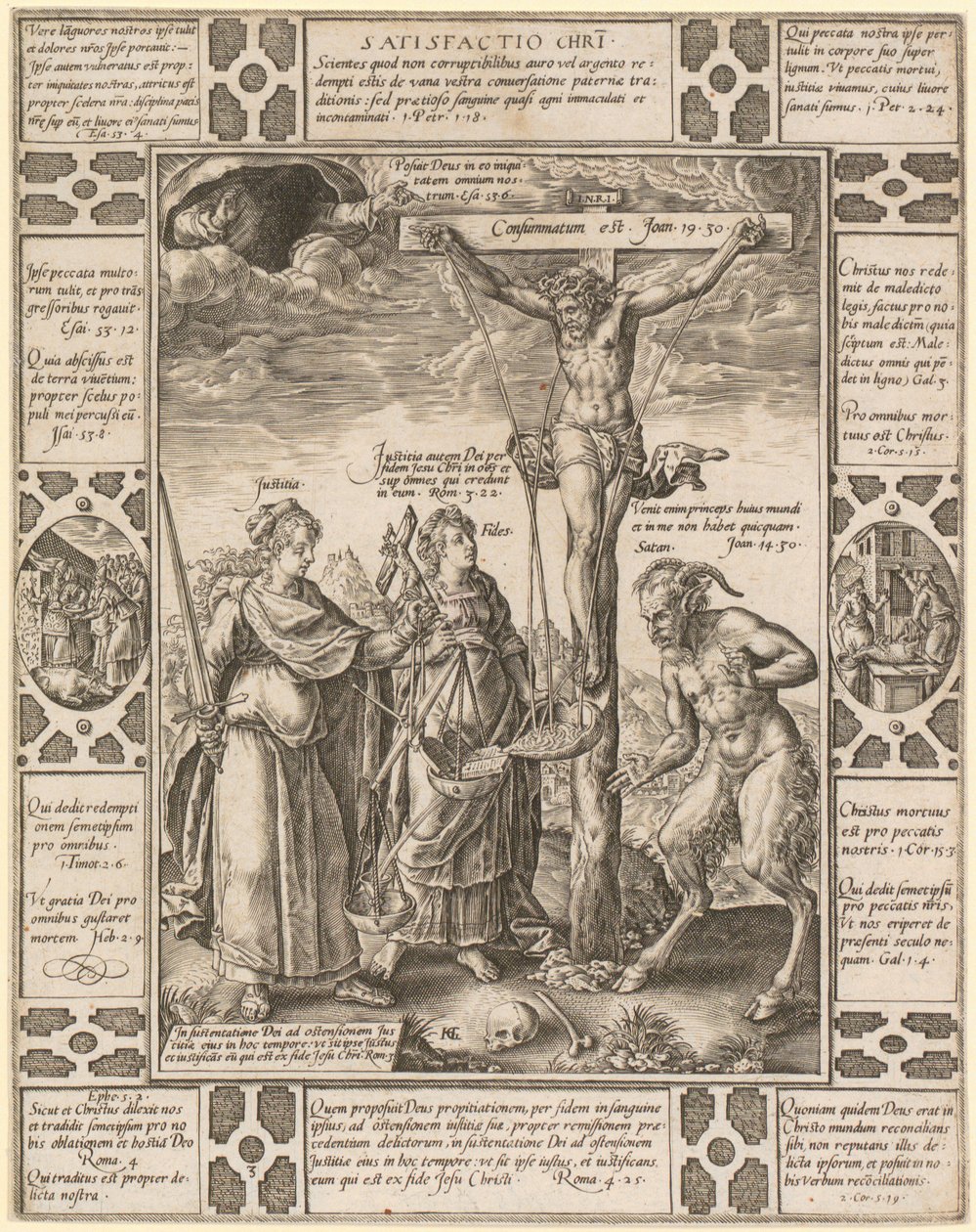 Satisfactio Christi, list 3 ze série „Allegorie křesťanské víry“ od Hendrick Goltzius