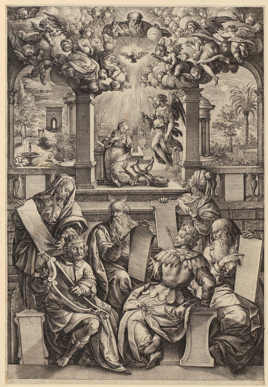 Šest proroků Zvěstování od Hendrick Goltzius