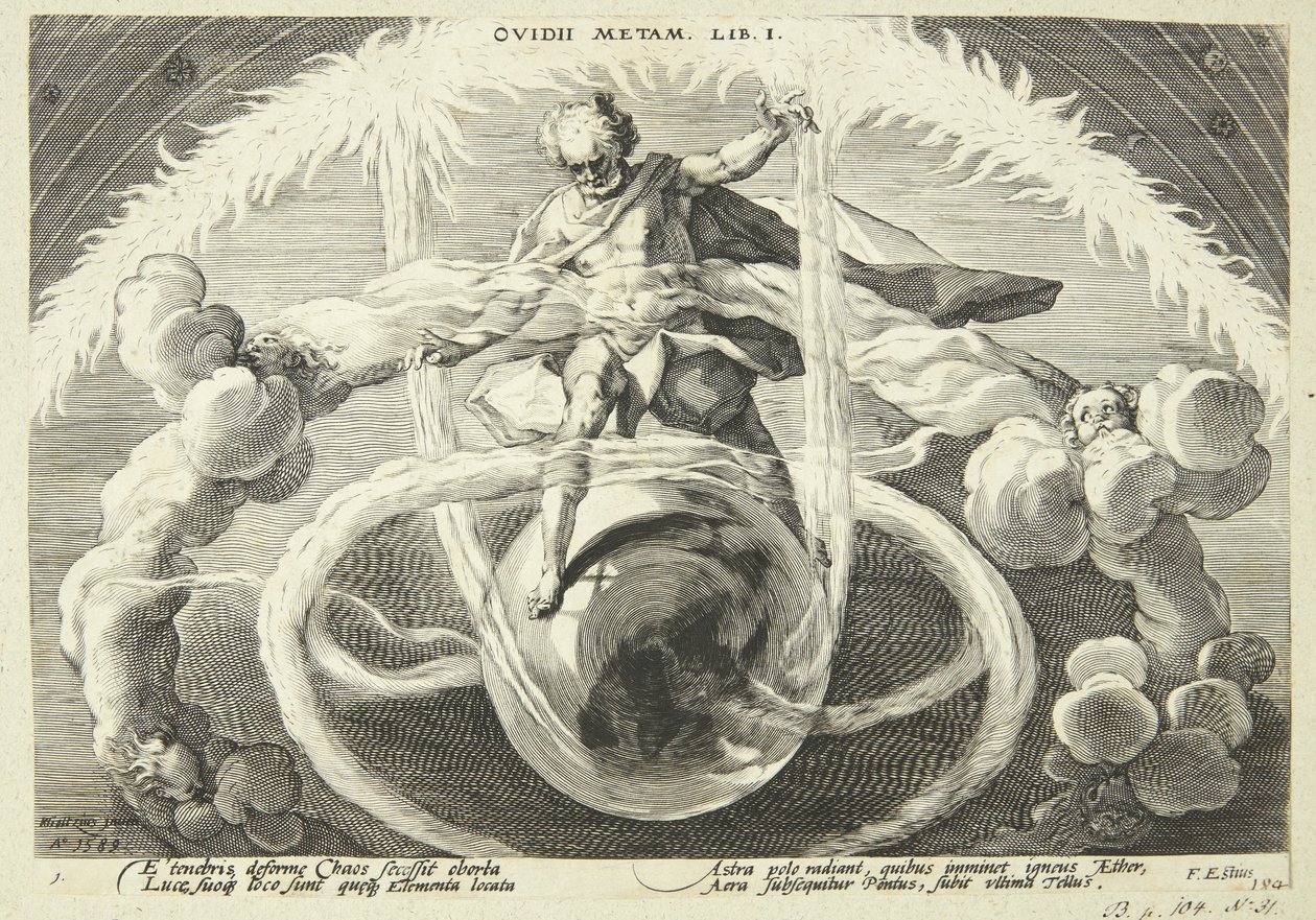 Stvoření čtyř živlů od Hendrick Goltzius