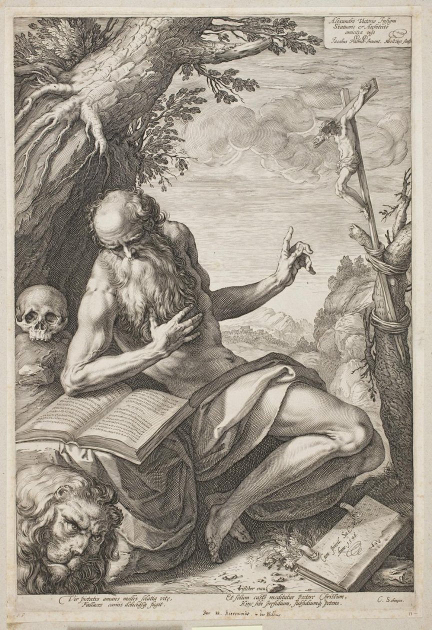 Svatý Jeroným od Hendrick Goltzius