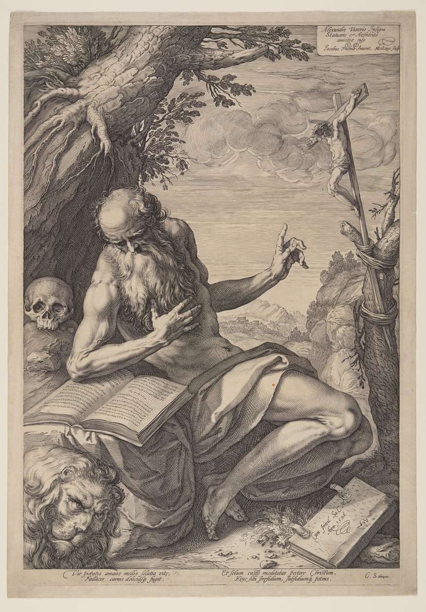 Svatý Jeroným od Hendrick Goltzius