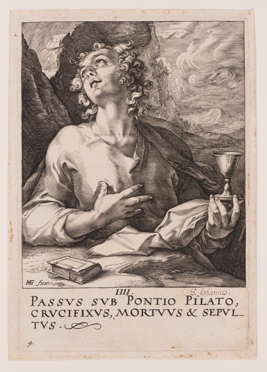Svatý Jan, od Krista, apoštolů a svatého Pavla s vyznáním víry od Hendrick Goltzius